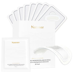 Natener 8-pairs PDRN eye patches pack open for easy application.