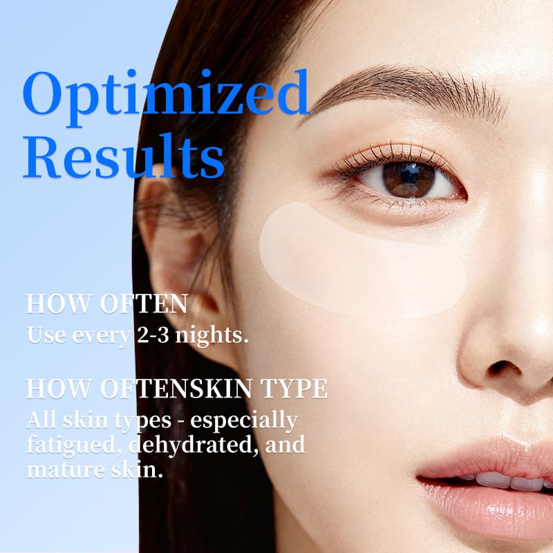 Natener eye patches applied under the eye area for soothing hydration.
