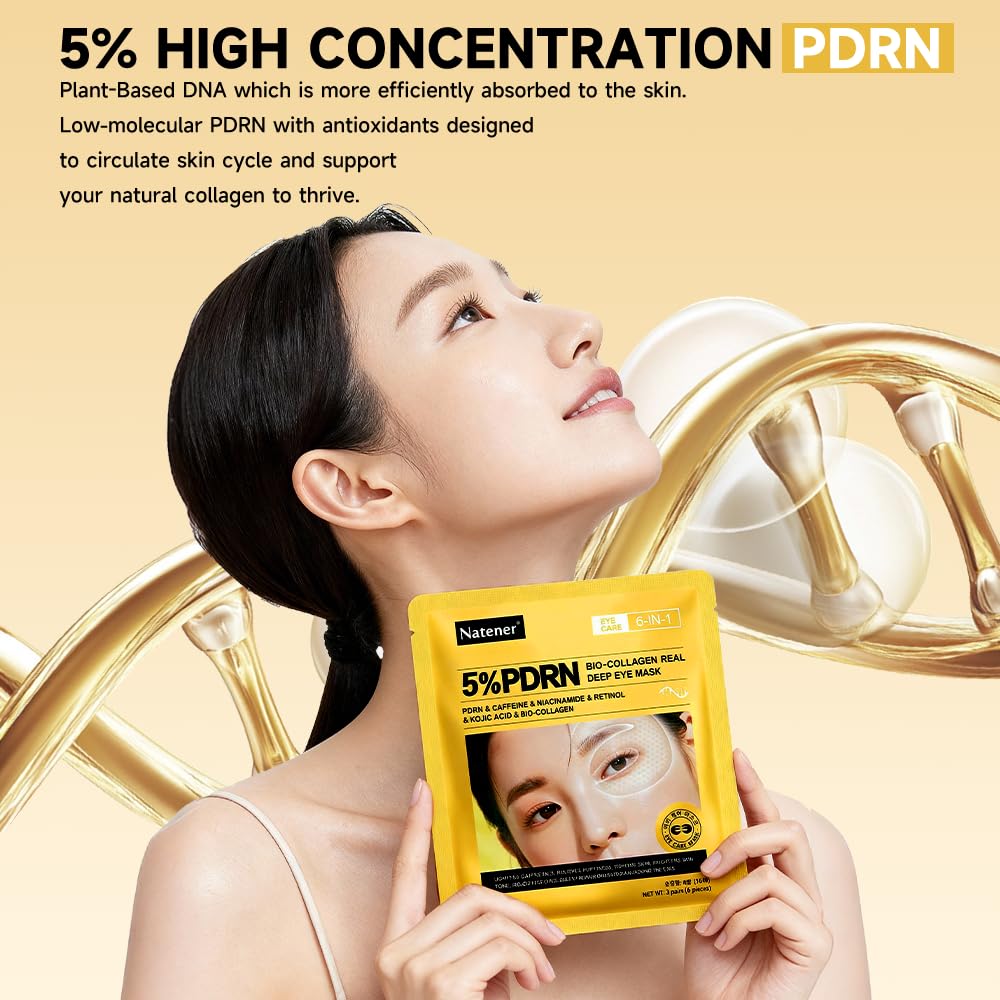 Natener kojic-acid brightening patches closeup for radiant under-eye area