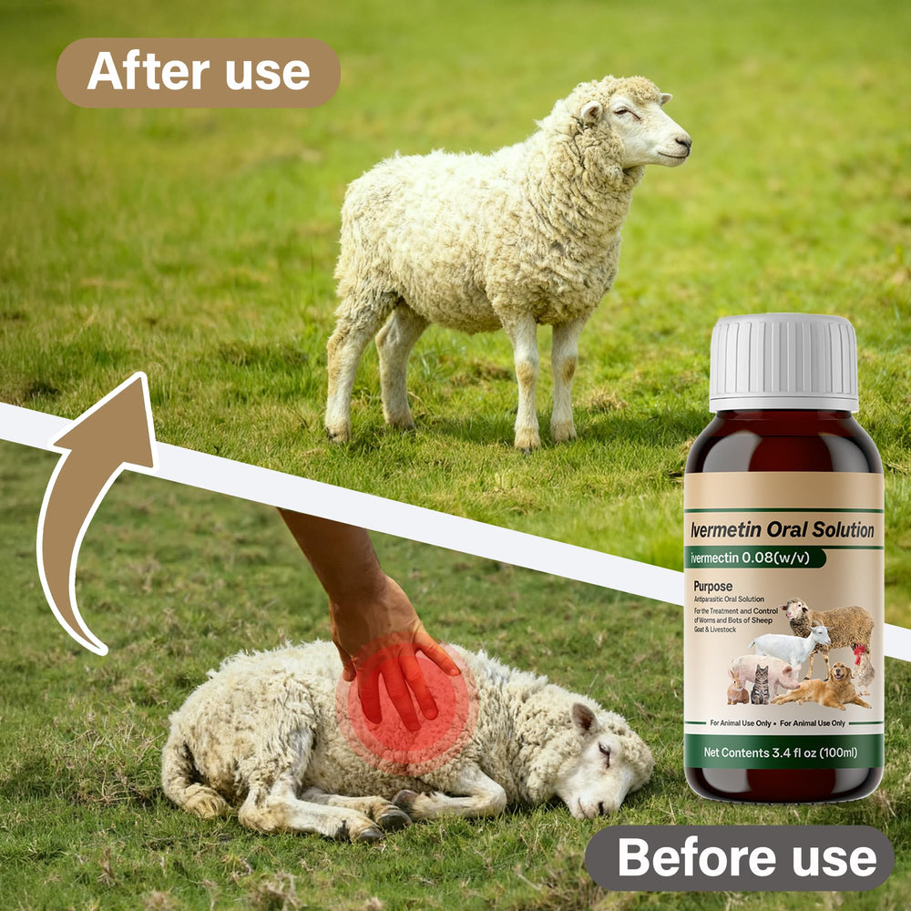 NateNatenight Ivermectin liquid bottle for poultry, simple administration during routine chores