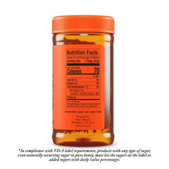 Nate's Honey 16oz jar front view emphasizing convenient household size.