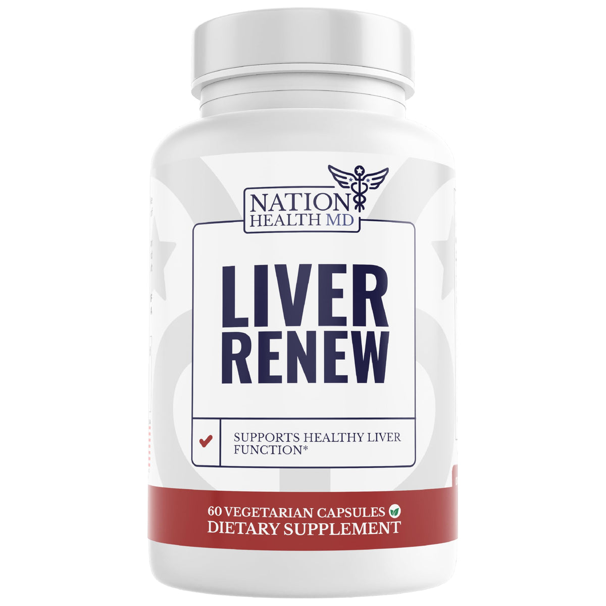NATION HEALTH MD Liver Renew artichoke bottle pour supports digestive comfort.