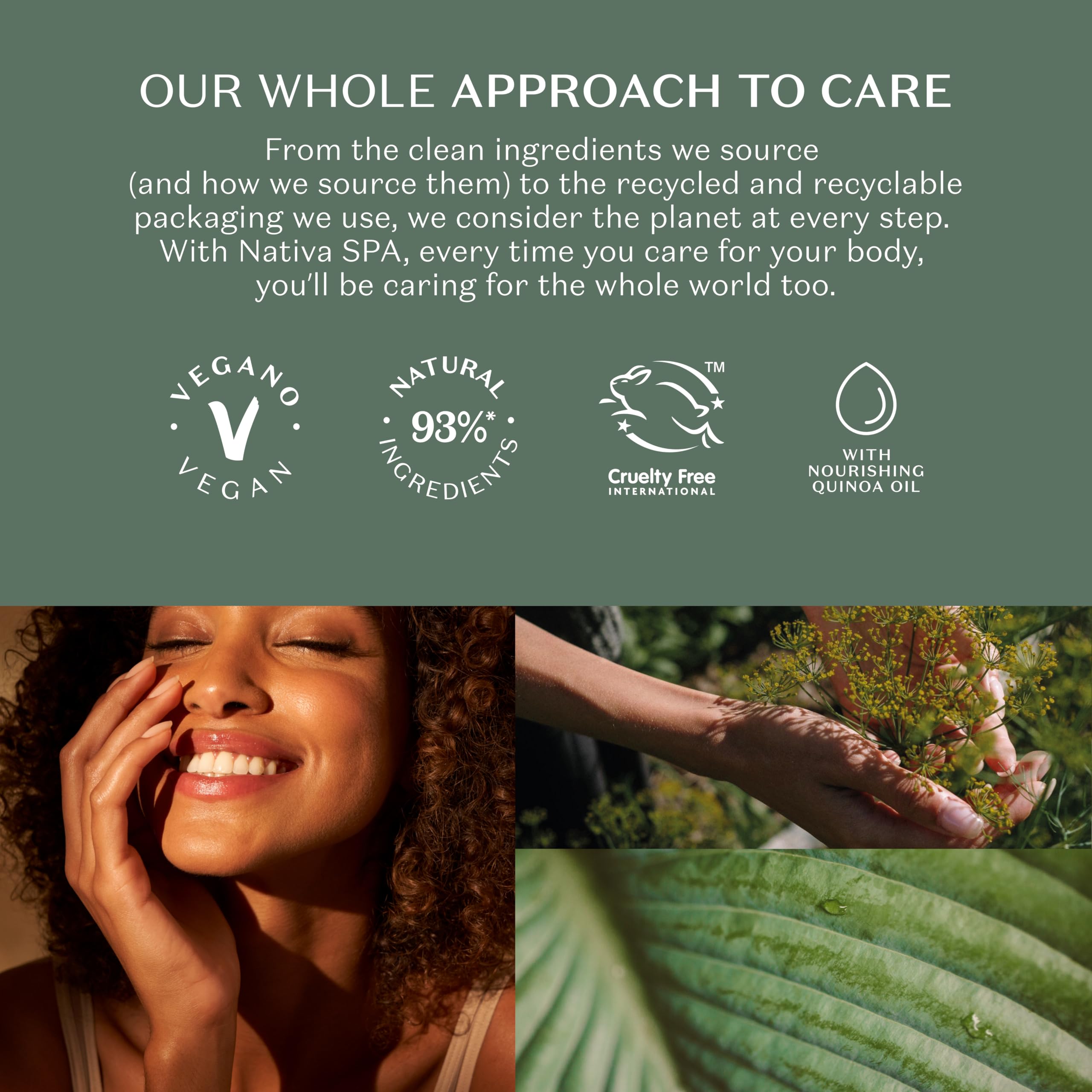 NATIVA SPA Hydration-focused texture on smooth forearm
