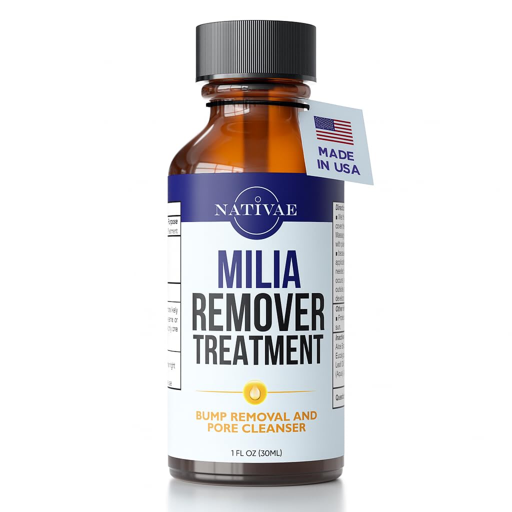 Nativae Milia Remover eye-area bottle targeting milia with gentle exfoliation.