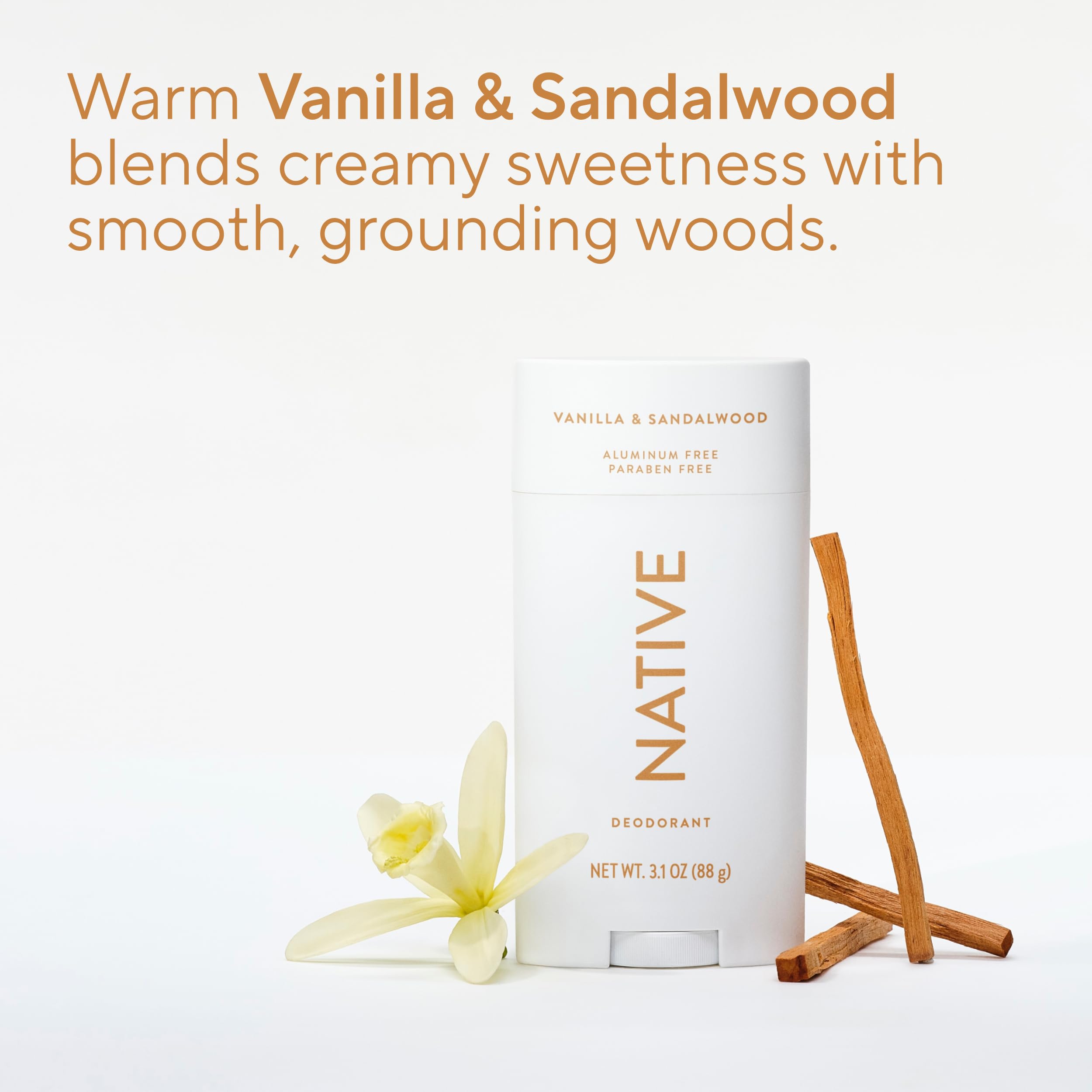 Graphic shows 72-hour odor protection and long-lasting control for Native.
