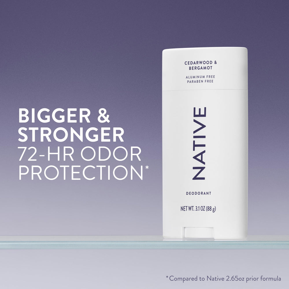 Native 72-hour odor protection keeps you confidently fresh through busy days.