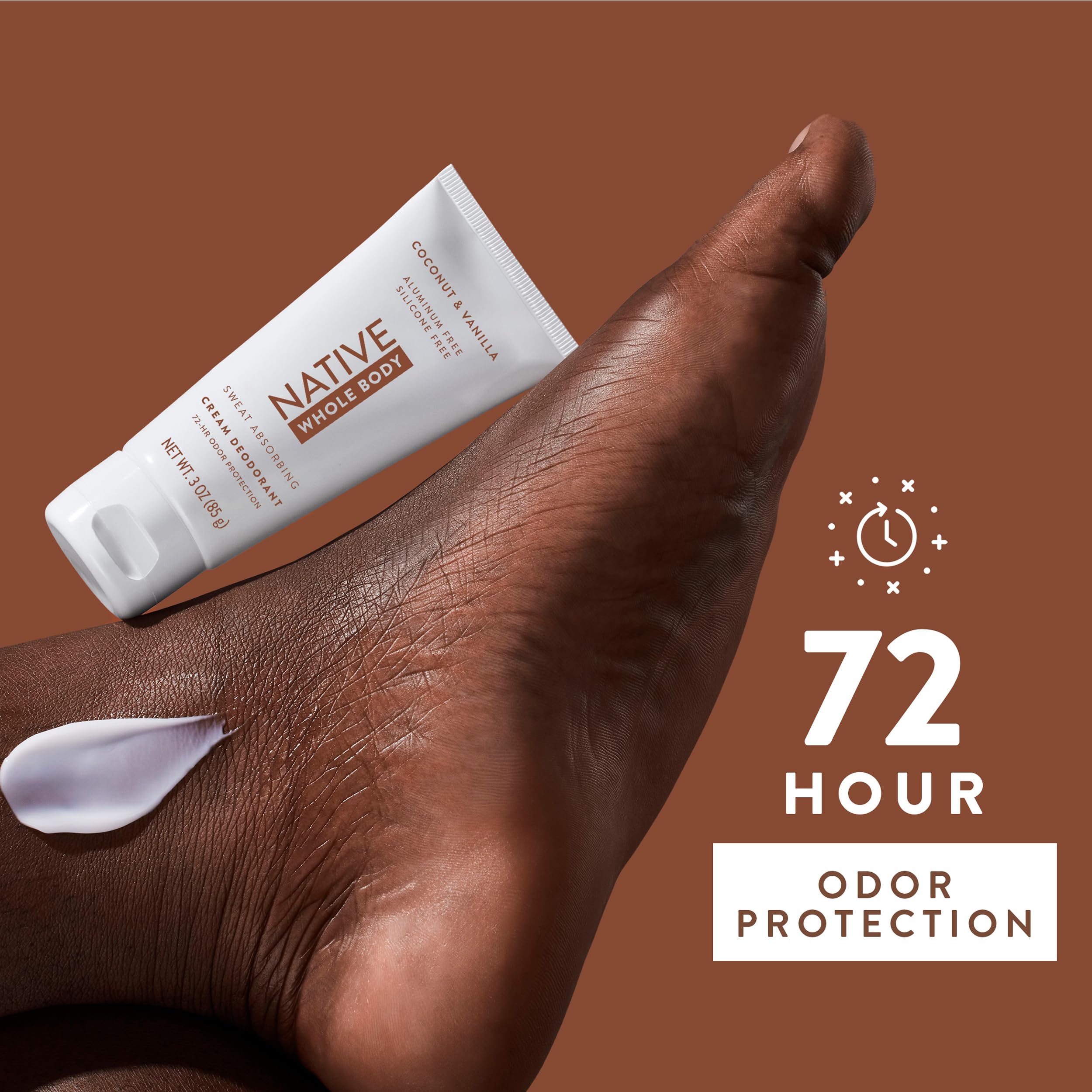 Native 72-hour odor protection badge suggests long-lasting freshness.