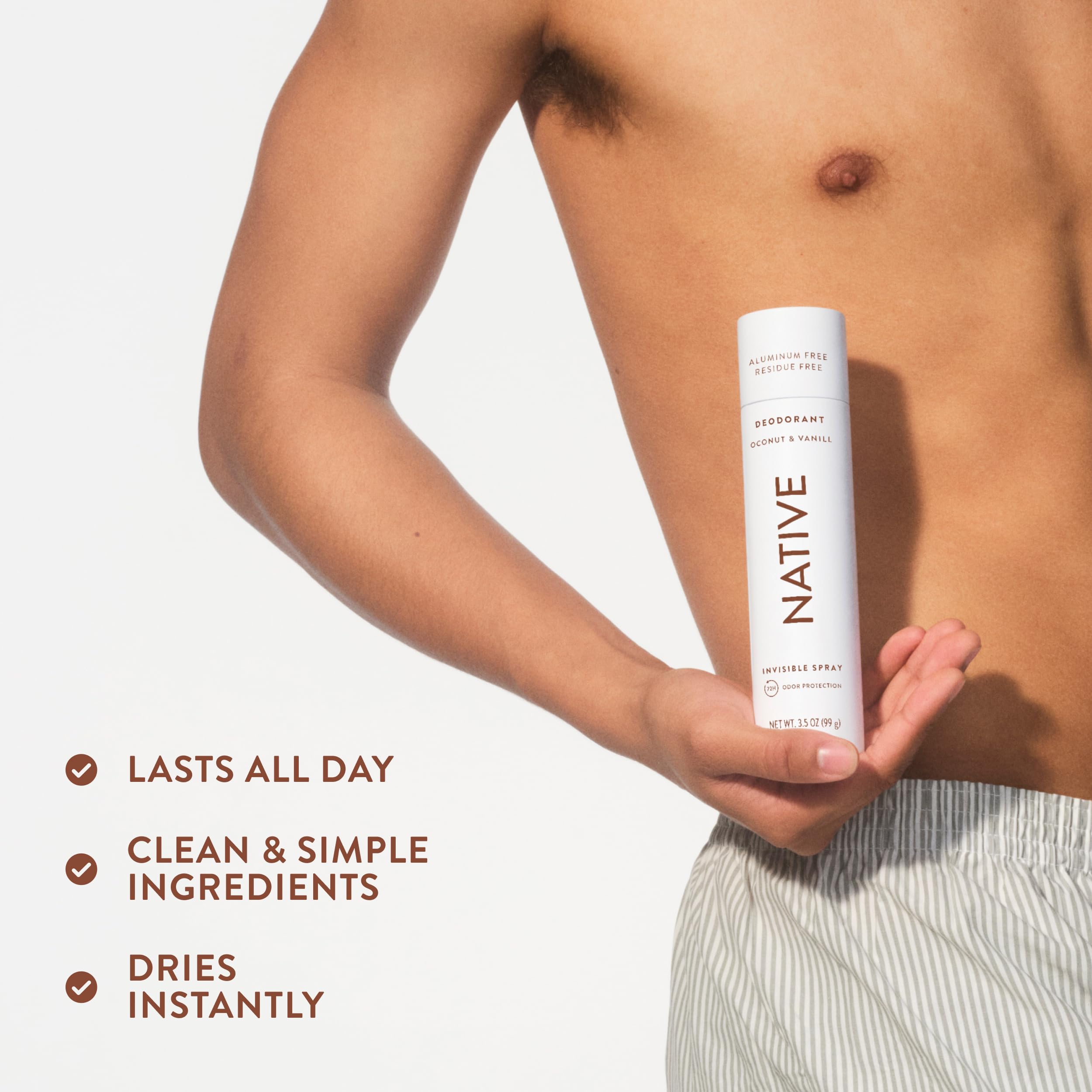 Native-72hour-protection-graphic: highlights long-lasting odor control.