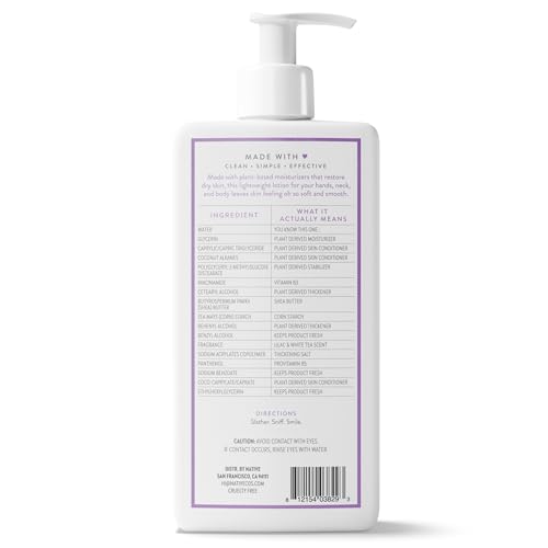 Native Body Lotion application on forearm demonstrates quick absorption and even coverage.