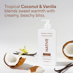 Native Body Lotion clean ingredients, free from silicones and parabens.