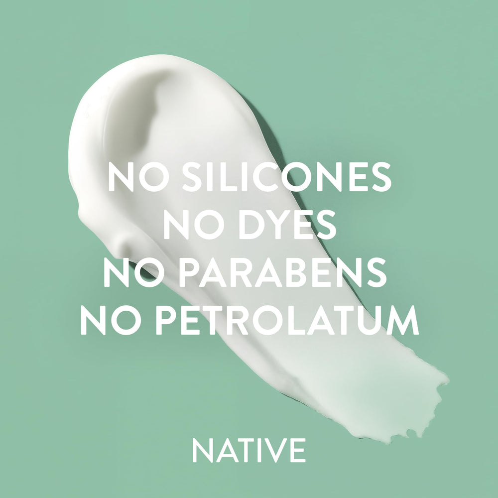 Native Body Lotion hand-application showcases quick absorption without sticky residue.