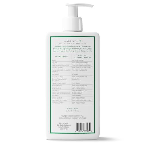 Native Body Lotion hydration glow suggests soft, comfortable skin after use.