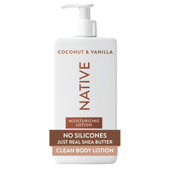 Native Body Lotion with shea butter for deep hydration and smoother skin.