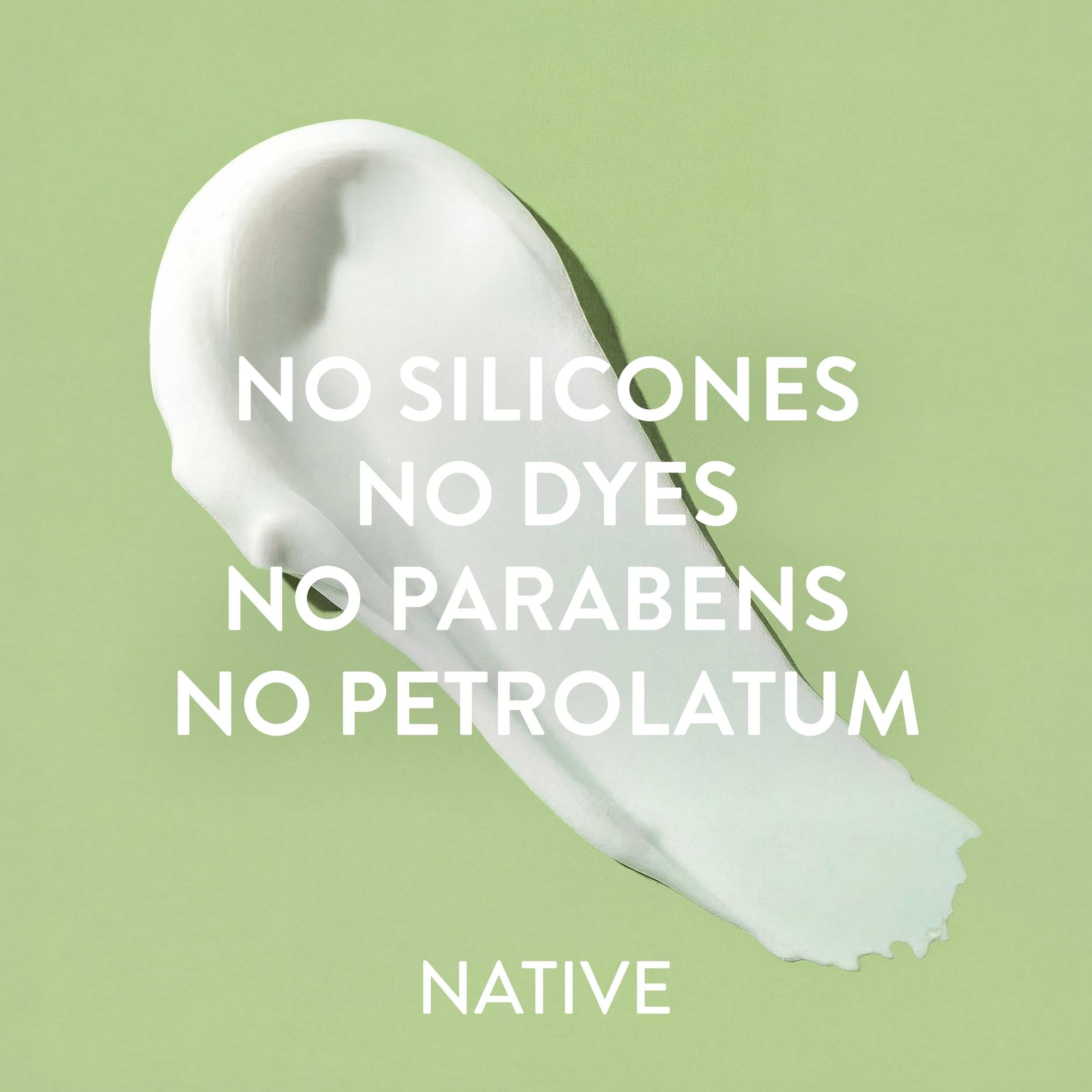 Close-up texture of Native Body Lotion highlighting moisturizing cream and sheen.