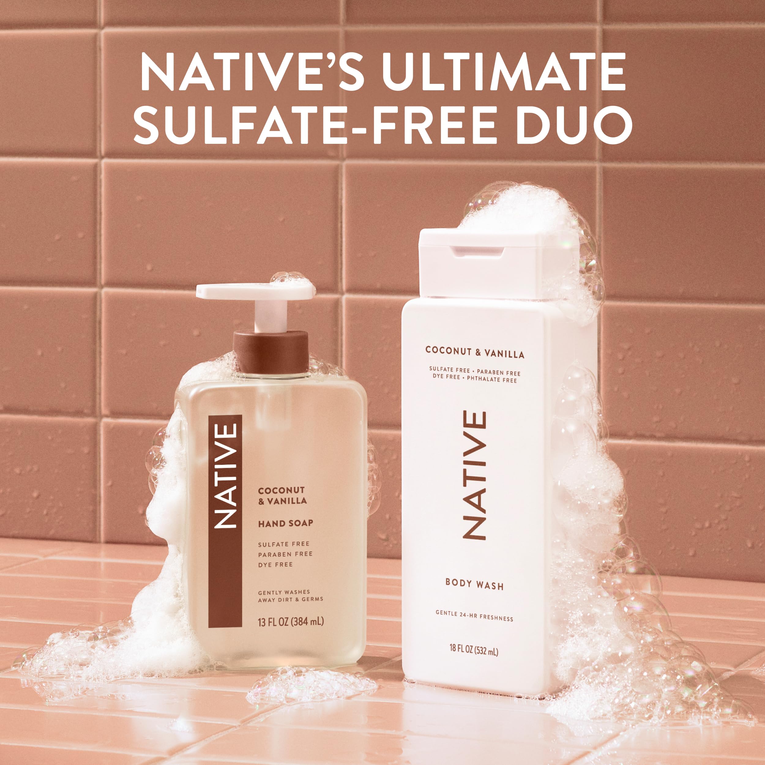 Native Body Wash 36oz bottle showcases long-lasting value