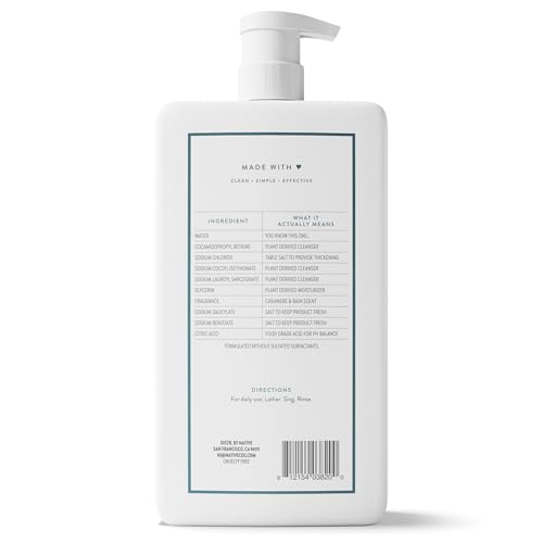 Dye-free, sulfate-free formula supports gentle daily cleansing.