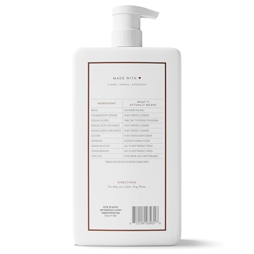 Native Body Wash dye-free formula image reinforces absence of dyes