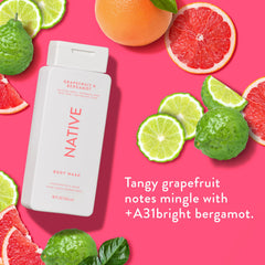 Native Body Wash in shower splash for a spa-like routine.