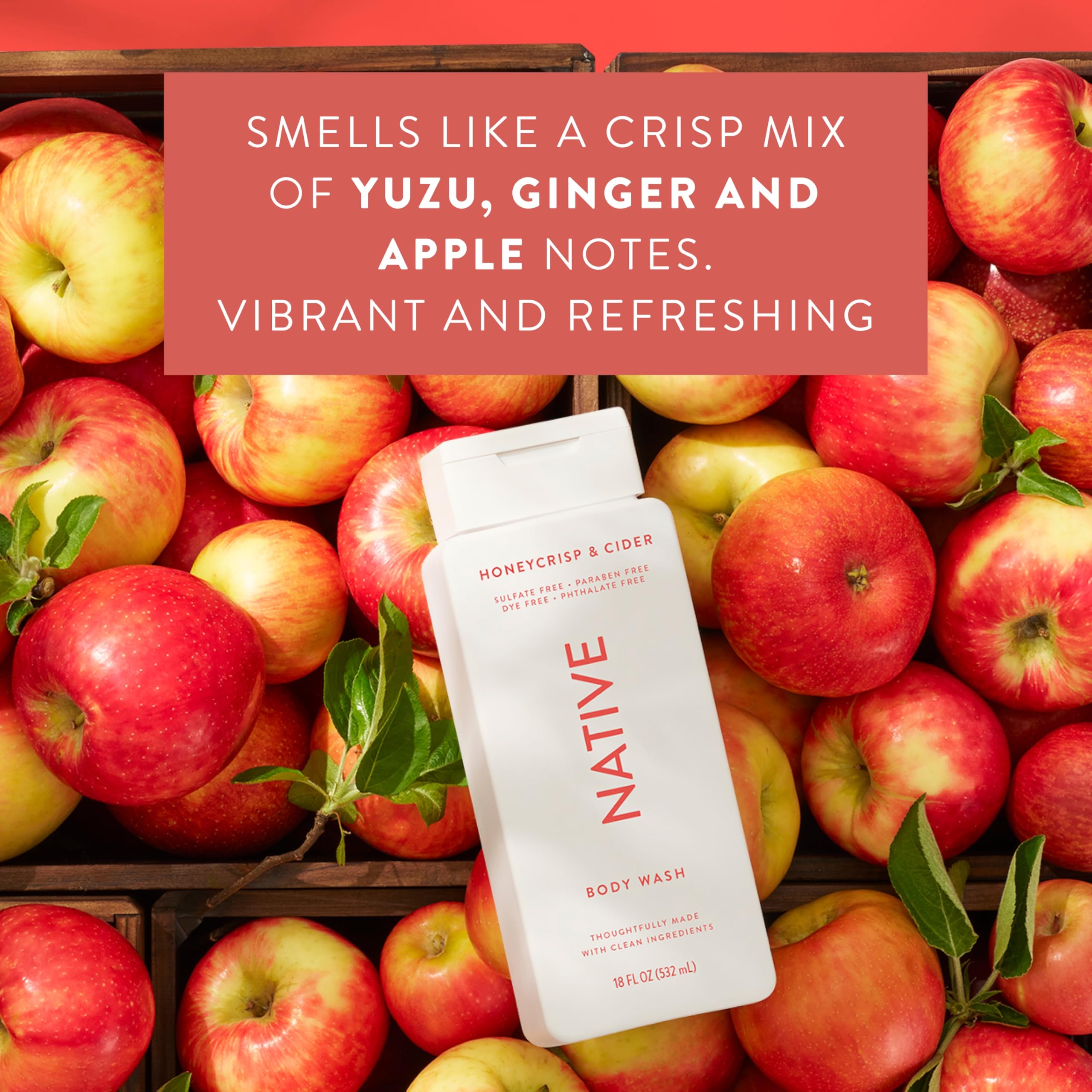 Bright Honey Crisp & Cider fragrance enhances the shower