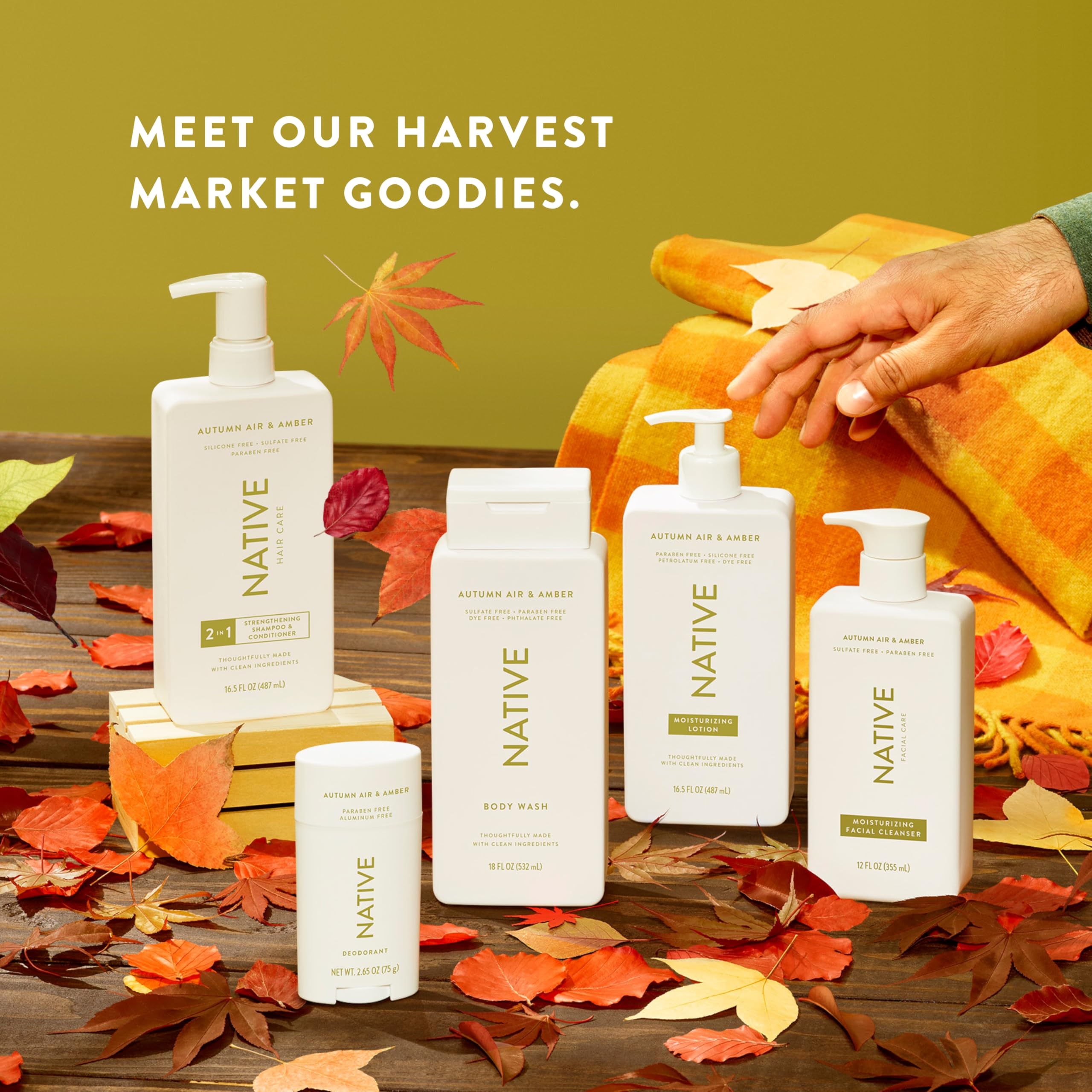 Damp skin after use, Native body wash leaves skin feeling soft and refreshed.