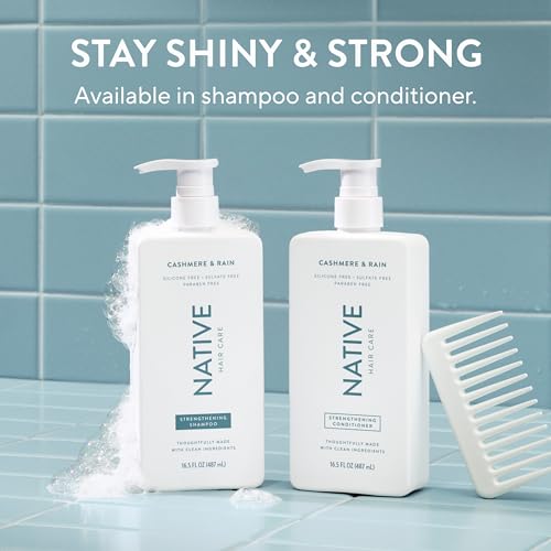 Native Cashmere & Rain bottle duo on bathroom display