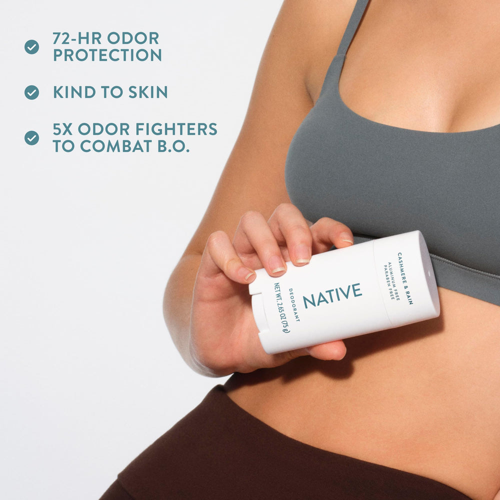 Native Cashmere & Rain dry-apply feel minimizes stickiness