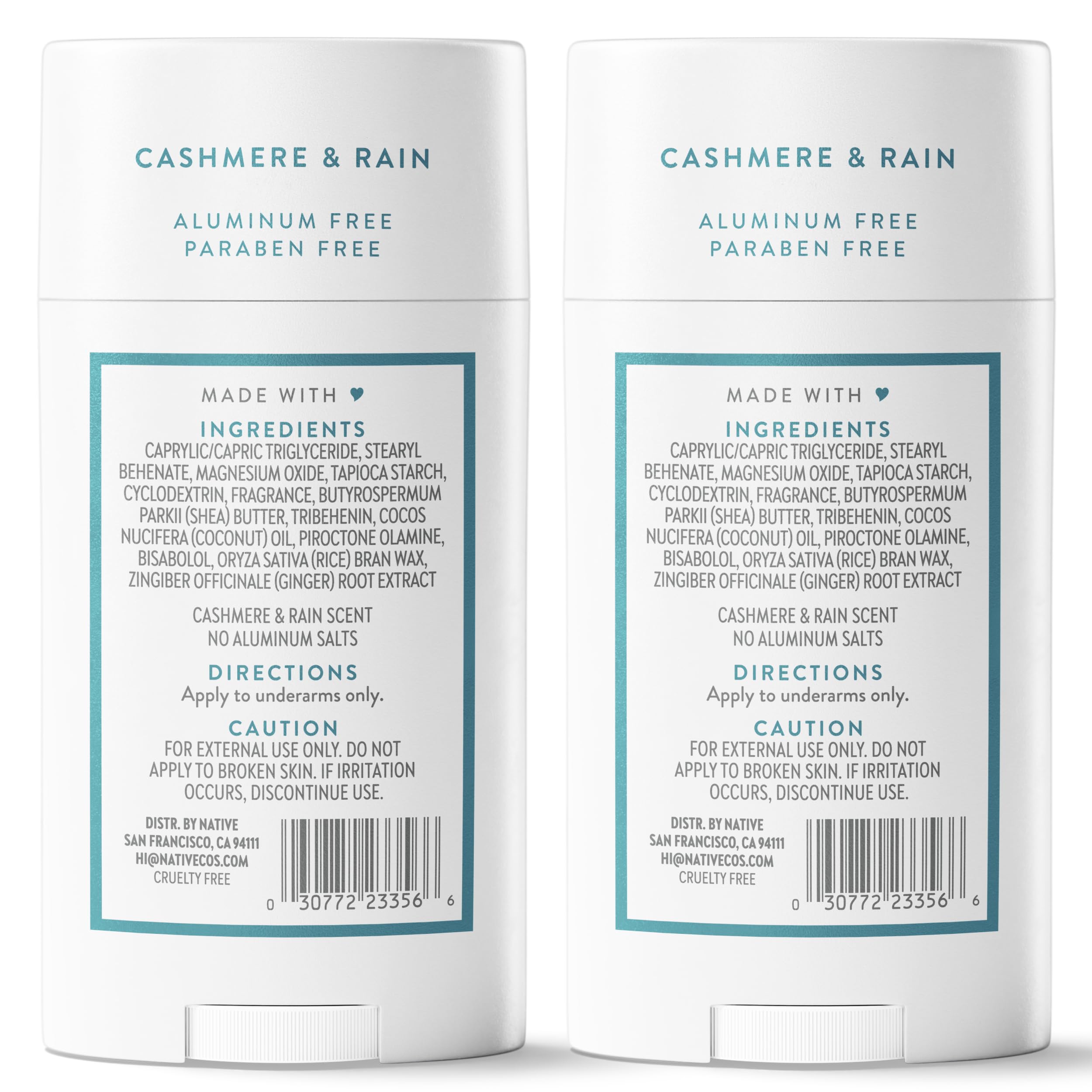 Freshness after use with Native Cashmere & Rain for daily confidence