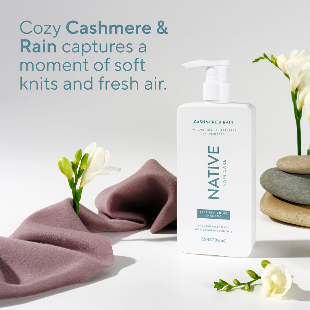 Native Cashmere & Rain hair texture after use close-up