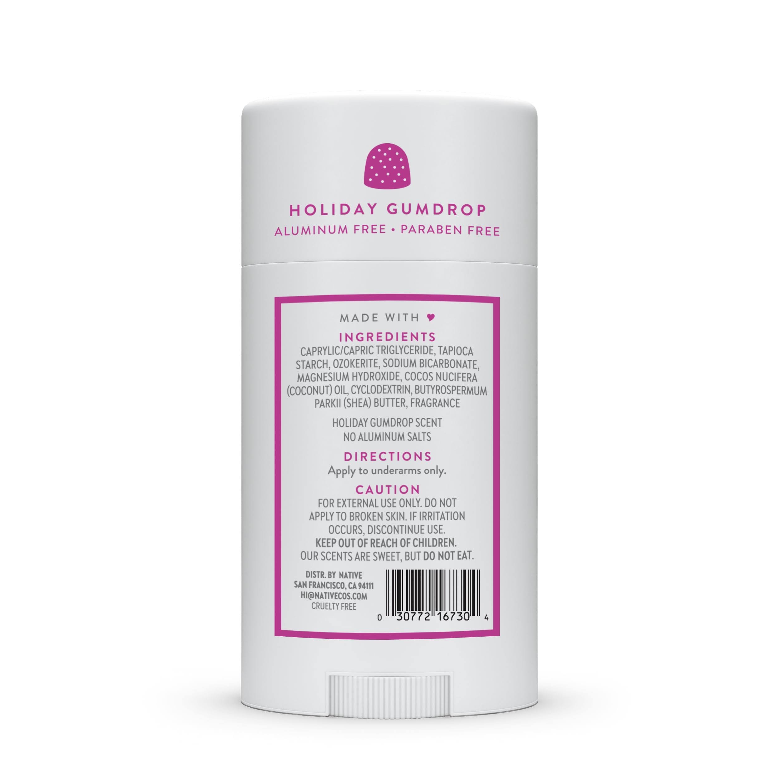 Native ingredients label highlights 72-hour odor protection benefits.
