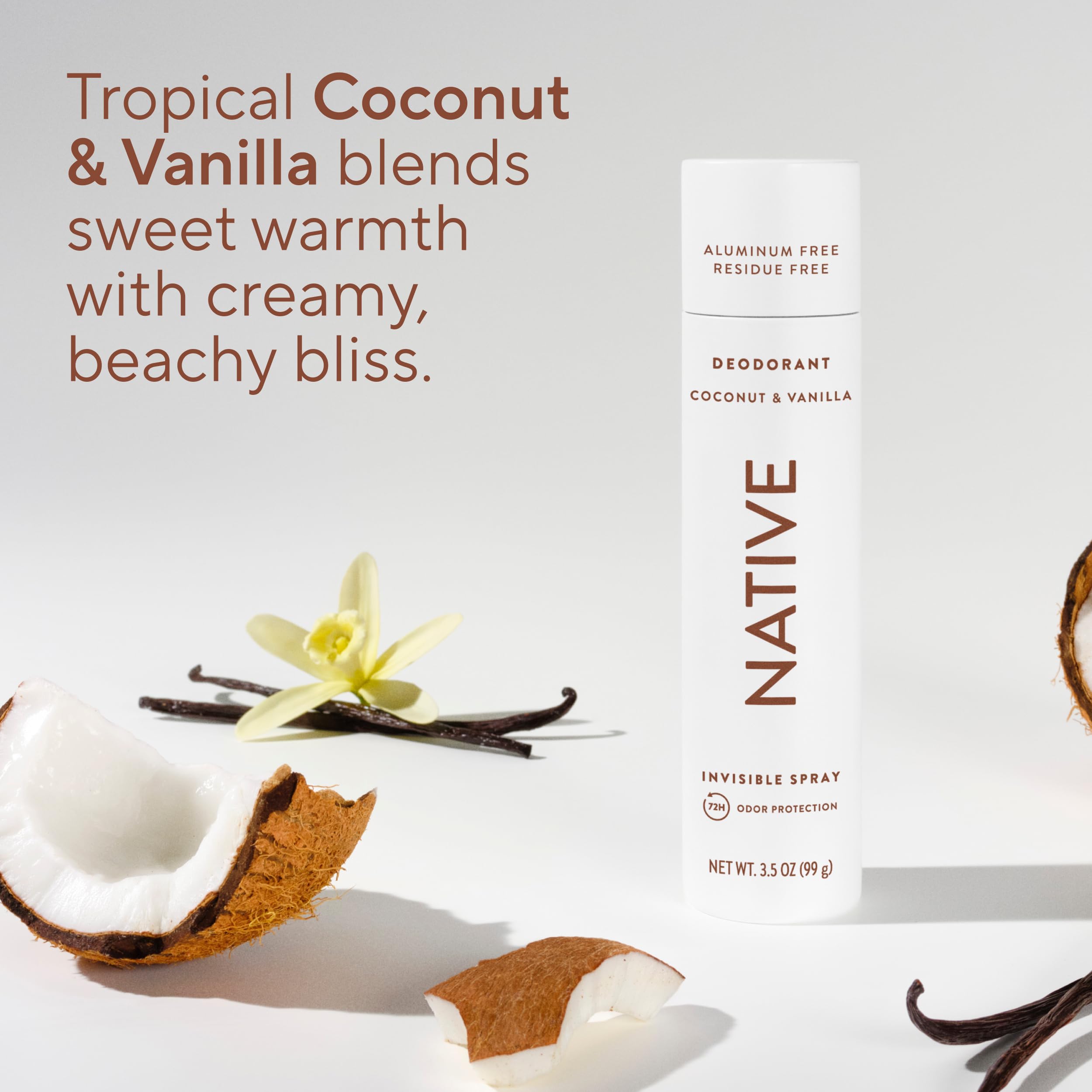 Native coconut-vanilla brand-embellishment: tropical aroma for daily freshness.