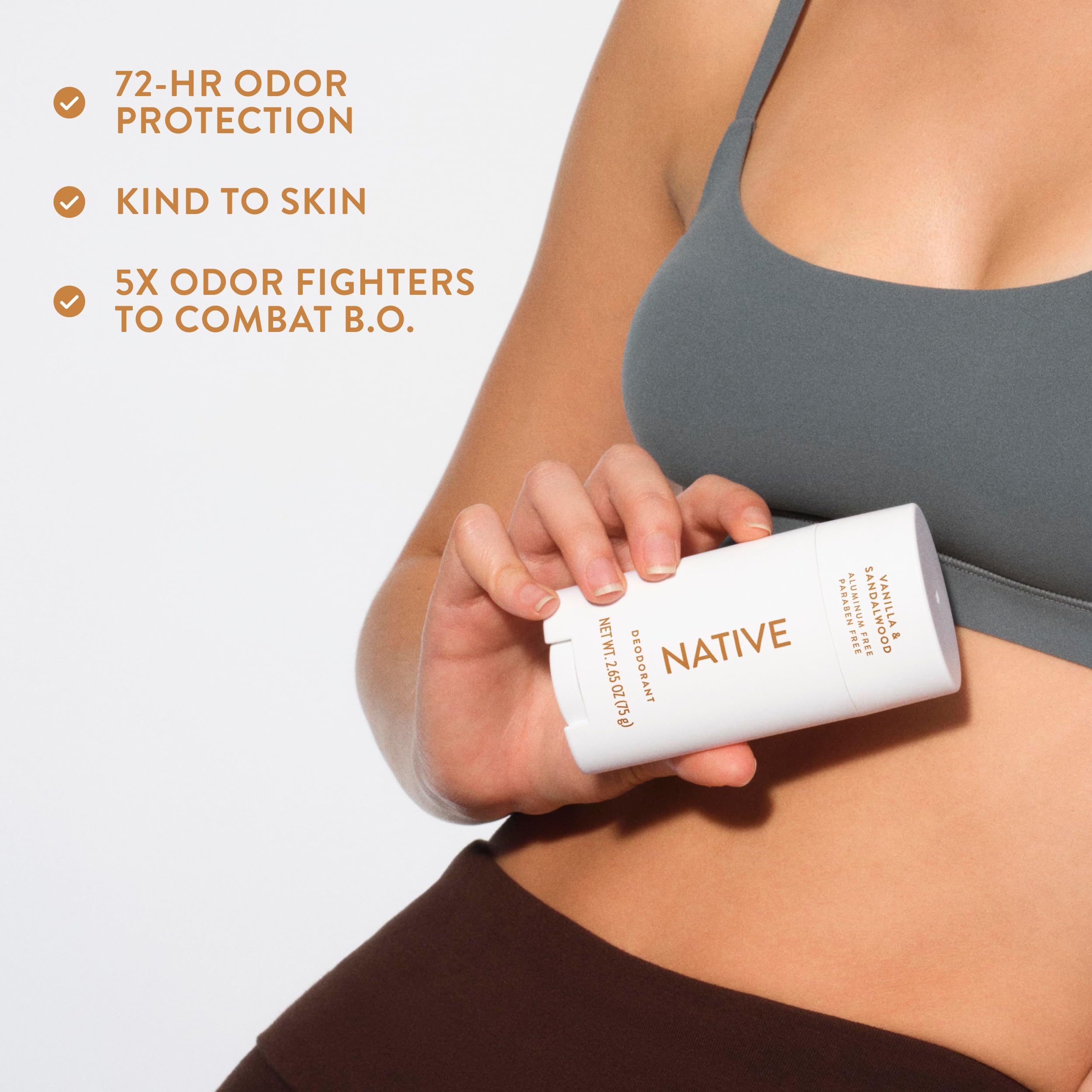 Label highlights aluminum-free formula for skin-friendly use.