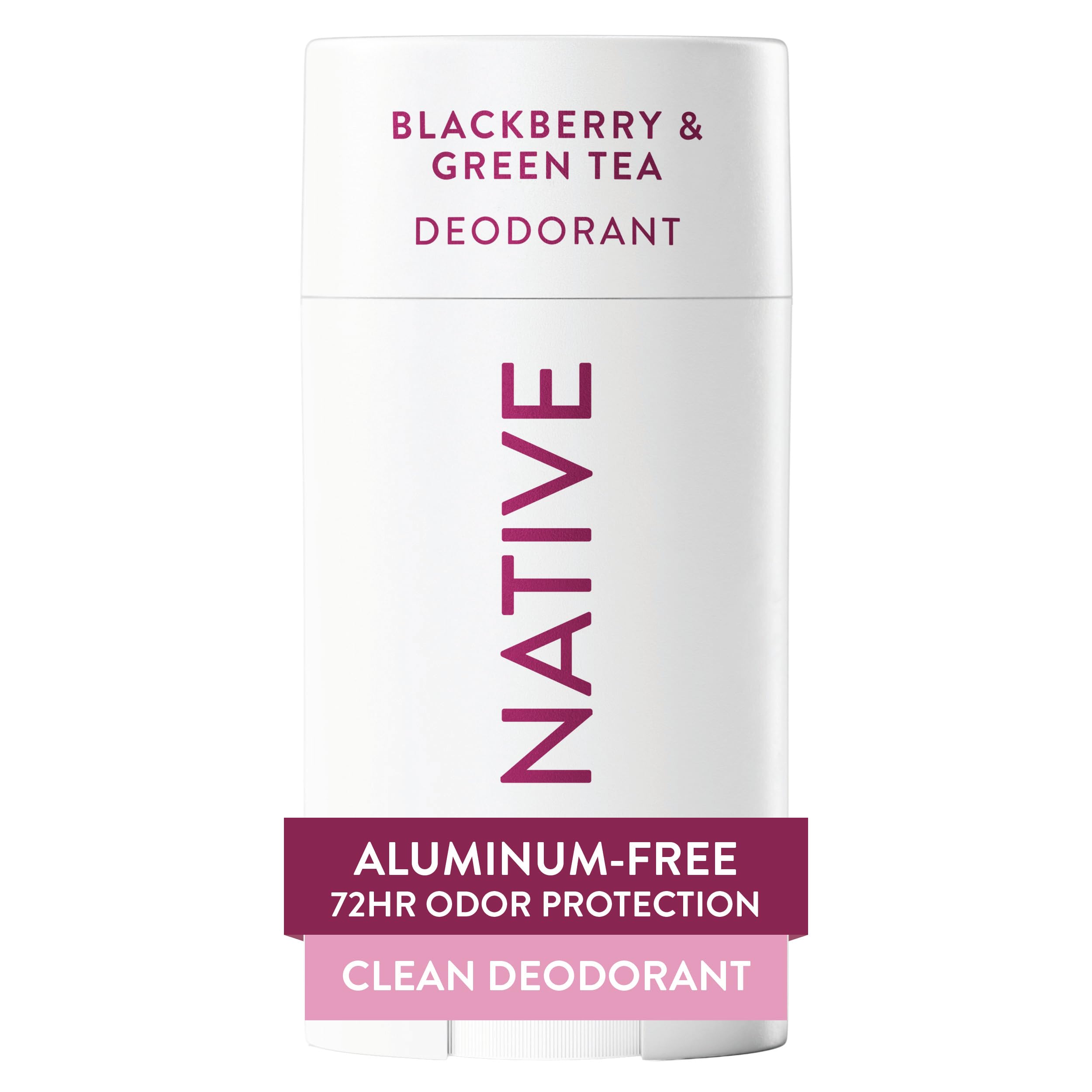 Native aluminum-free stick deodorant delivers long-lasting freshness.