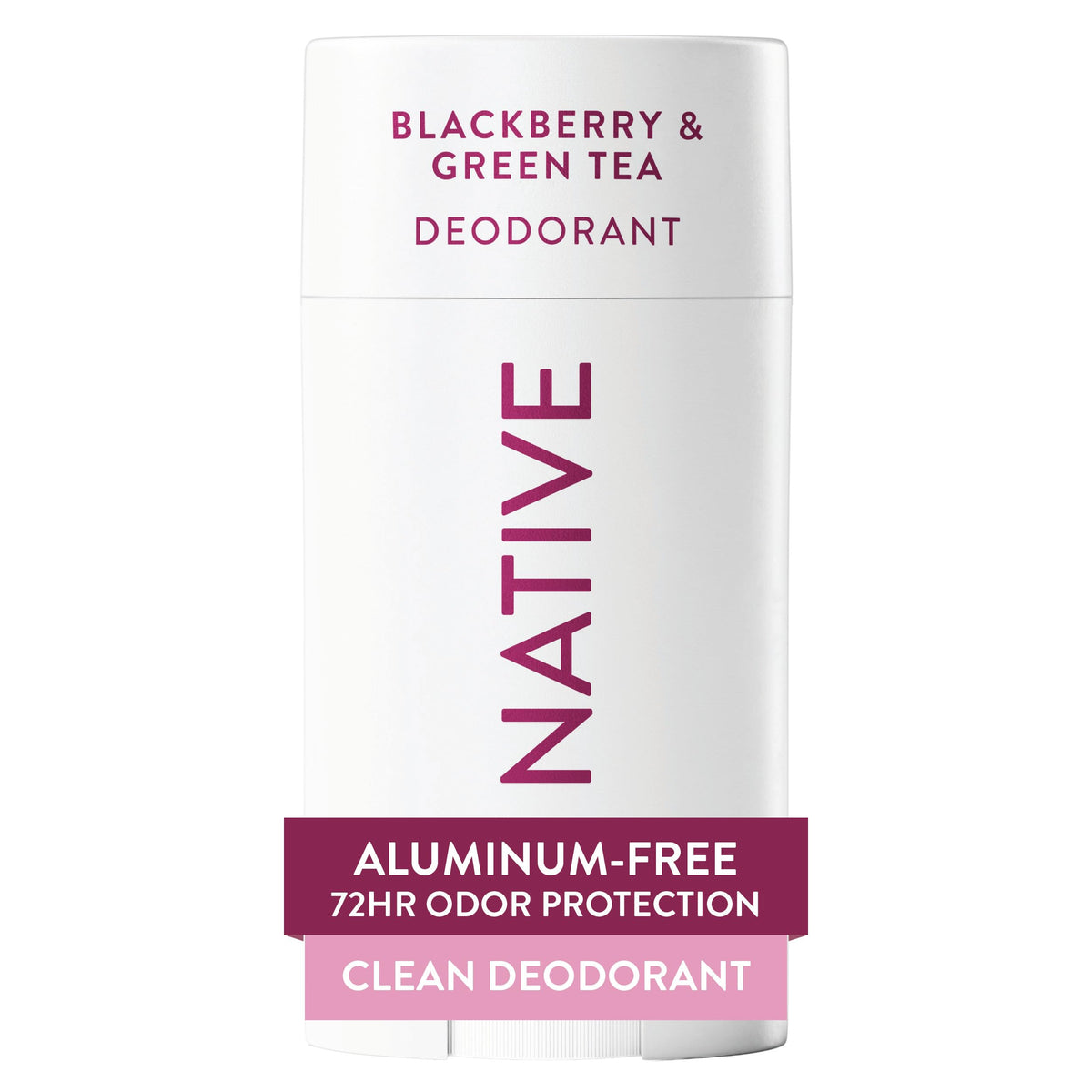 Native aluminum-free stick deodorant delivers long-lasting freshness.