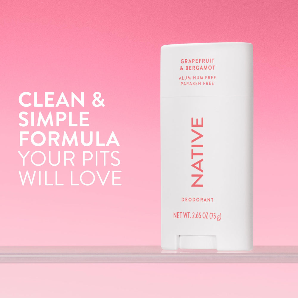 Native deodorant application-glide demonstrates smooth, non-greasy underarm comfort.
