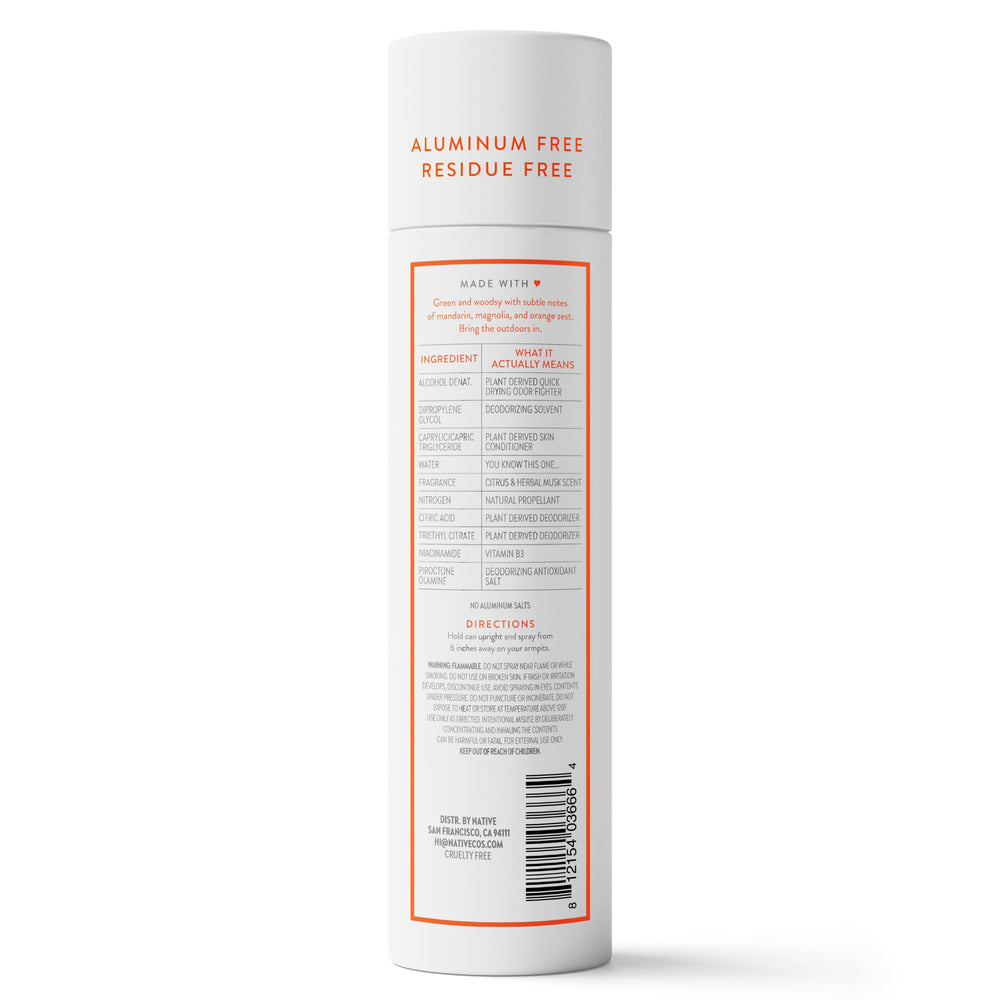 Application across underarms and chest for a fresh balanced scent