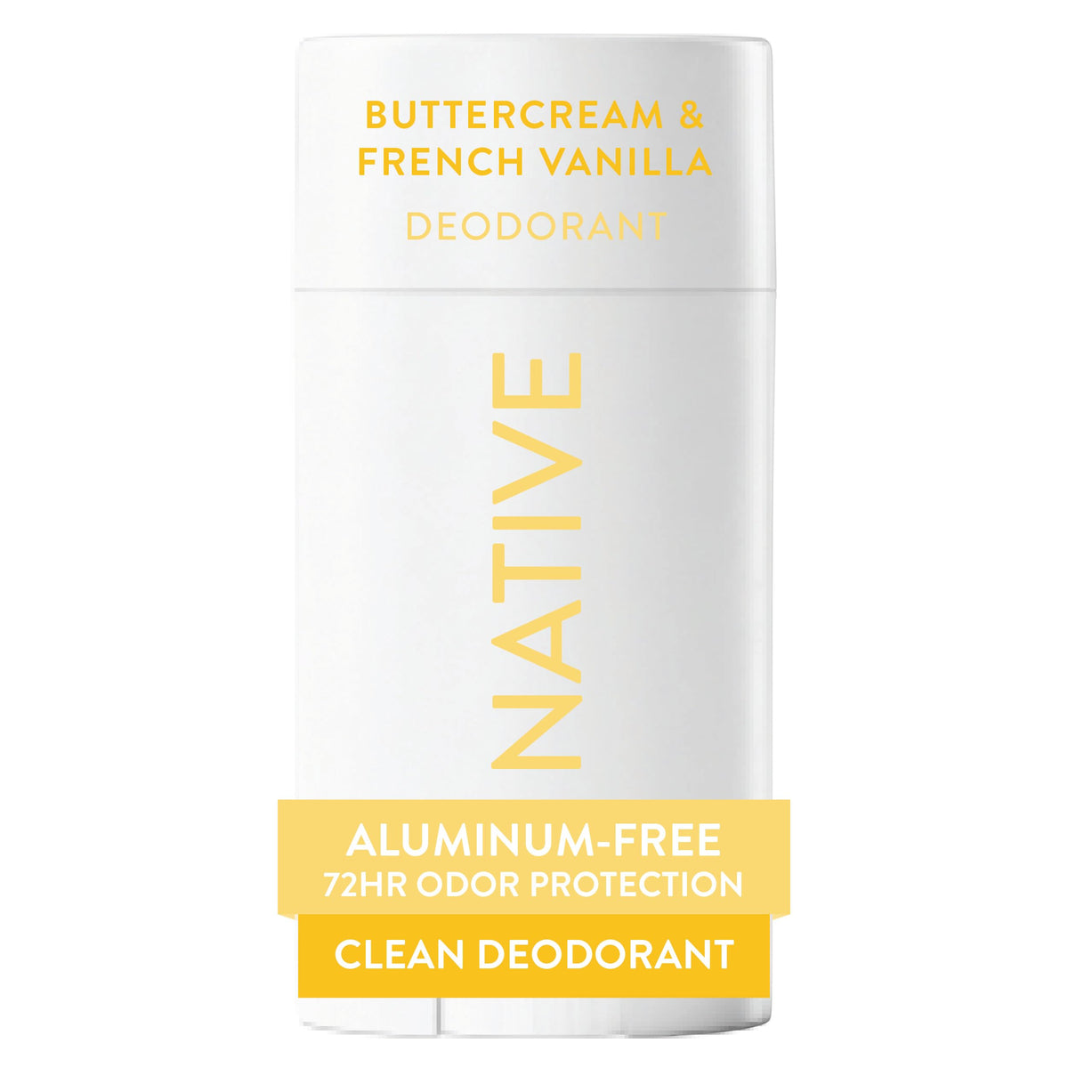 Native Deodorant buttercream French vanilla stick with a smooth glide for all-day freshness