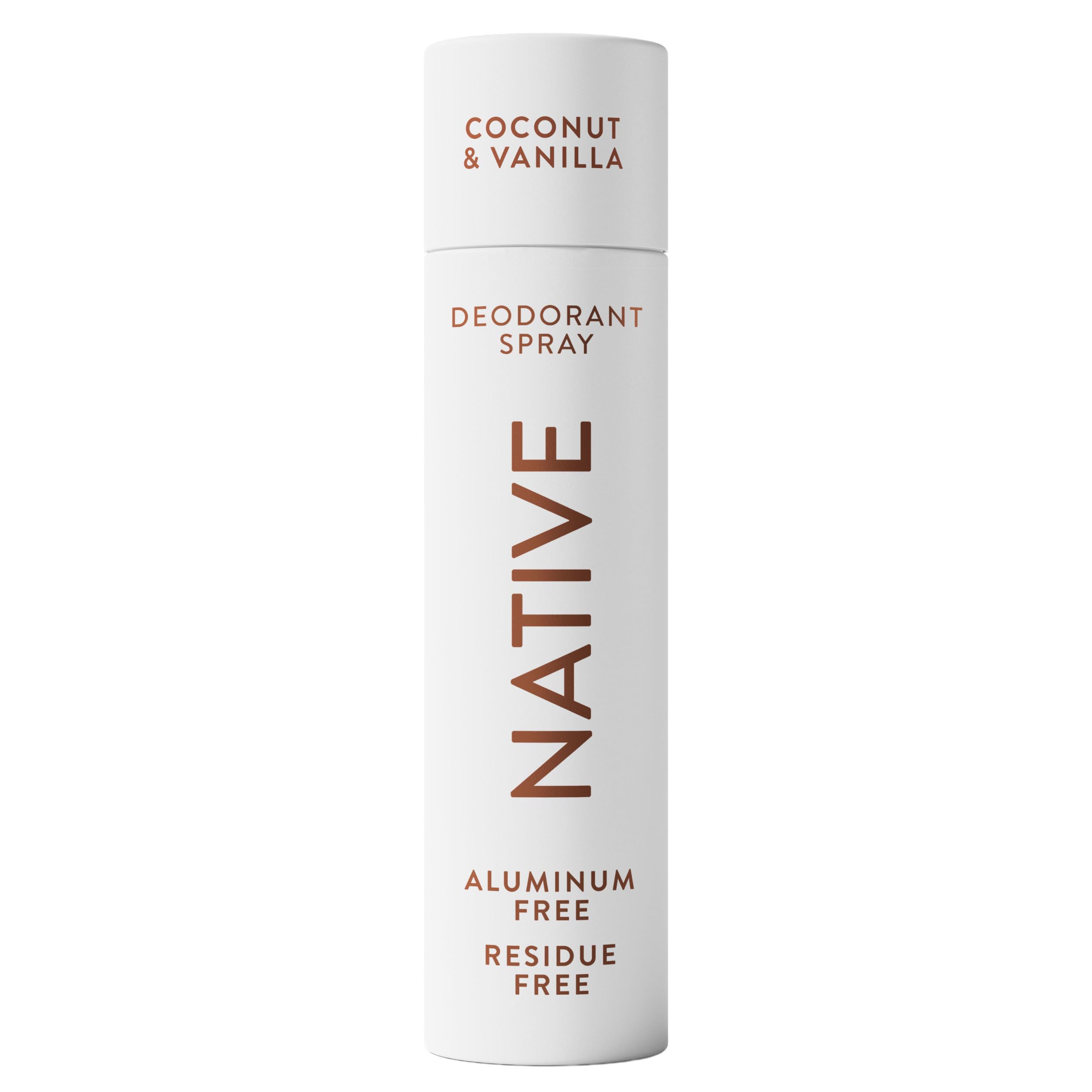 Native deodorant coconut-vanilla bottle: compact, travel-ready for all-day freshness.