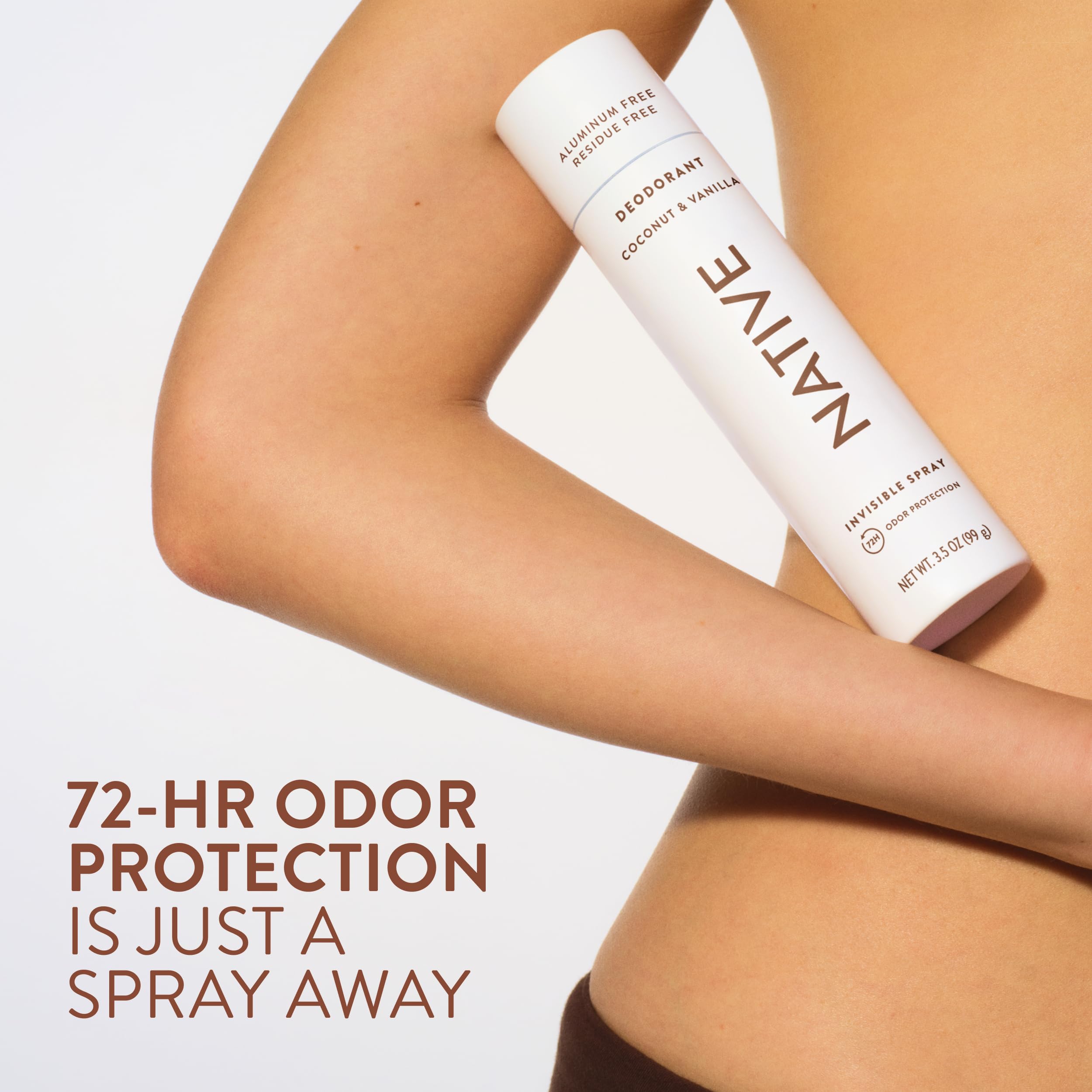 Native deodorant coconut-vanilla mist: refreshing body scent for anytime use.