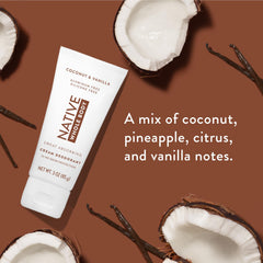 Native deodorant cream being applied during morning routine for all-day comfort.