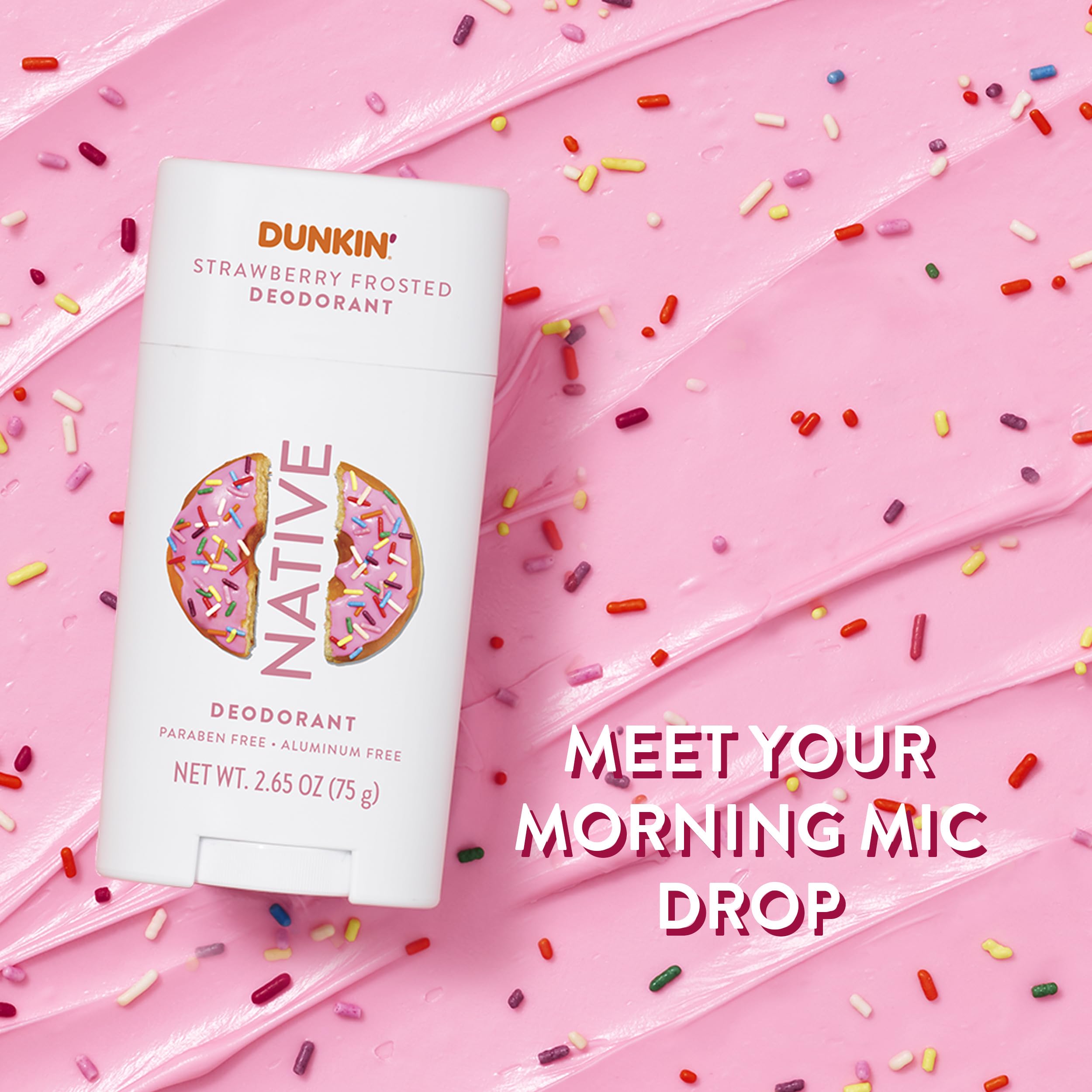 Native Deodorant Dunkin Donuts packaging for the limited edition collab.