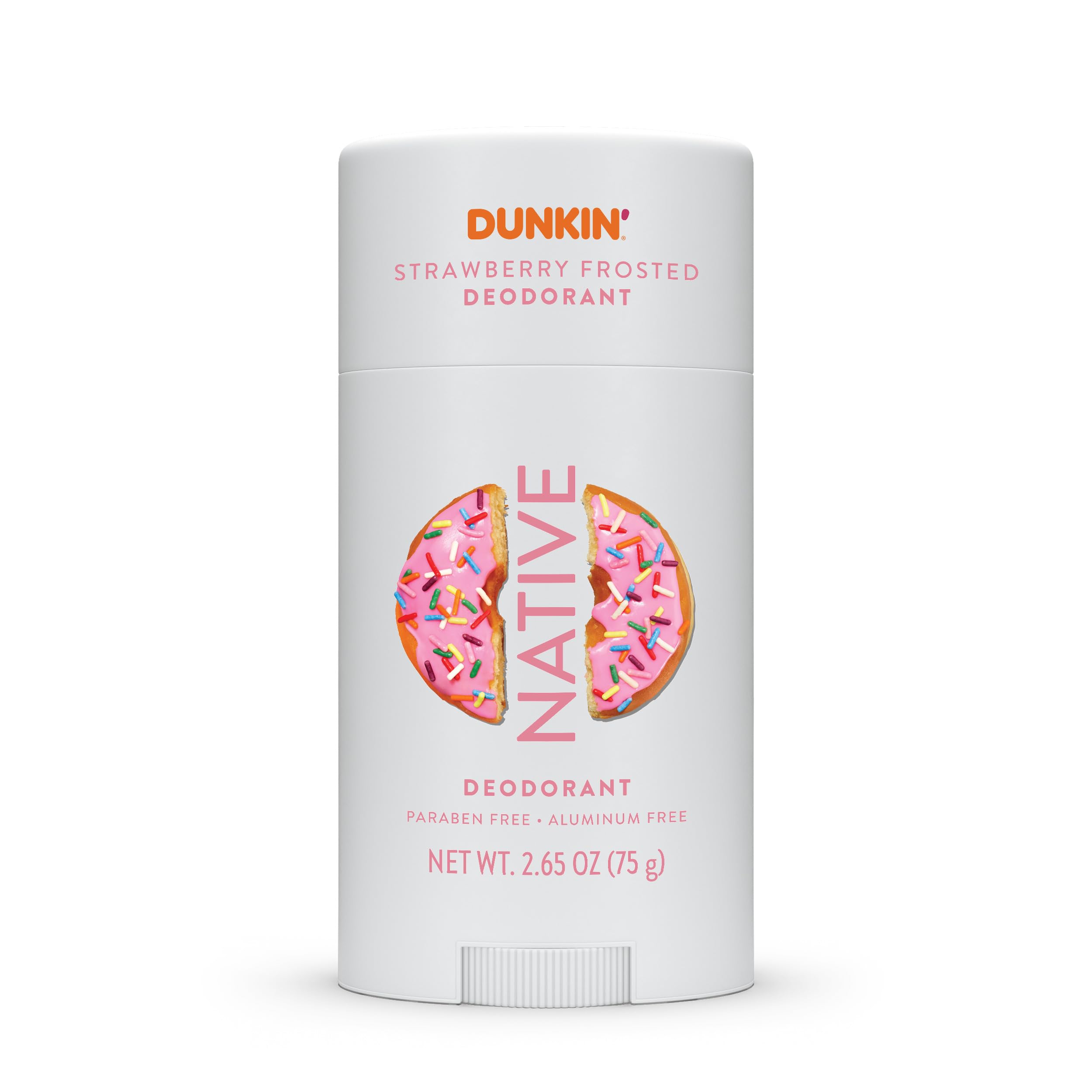 Native Deodorant Strawberry Frosted bottle highlighting the limited edition scent and aluminum-free formula.