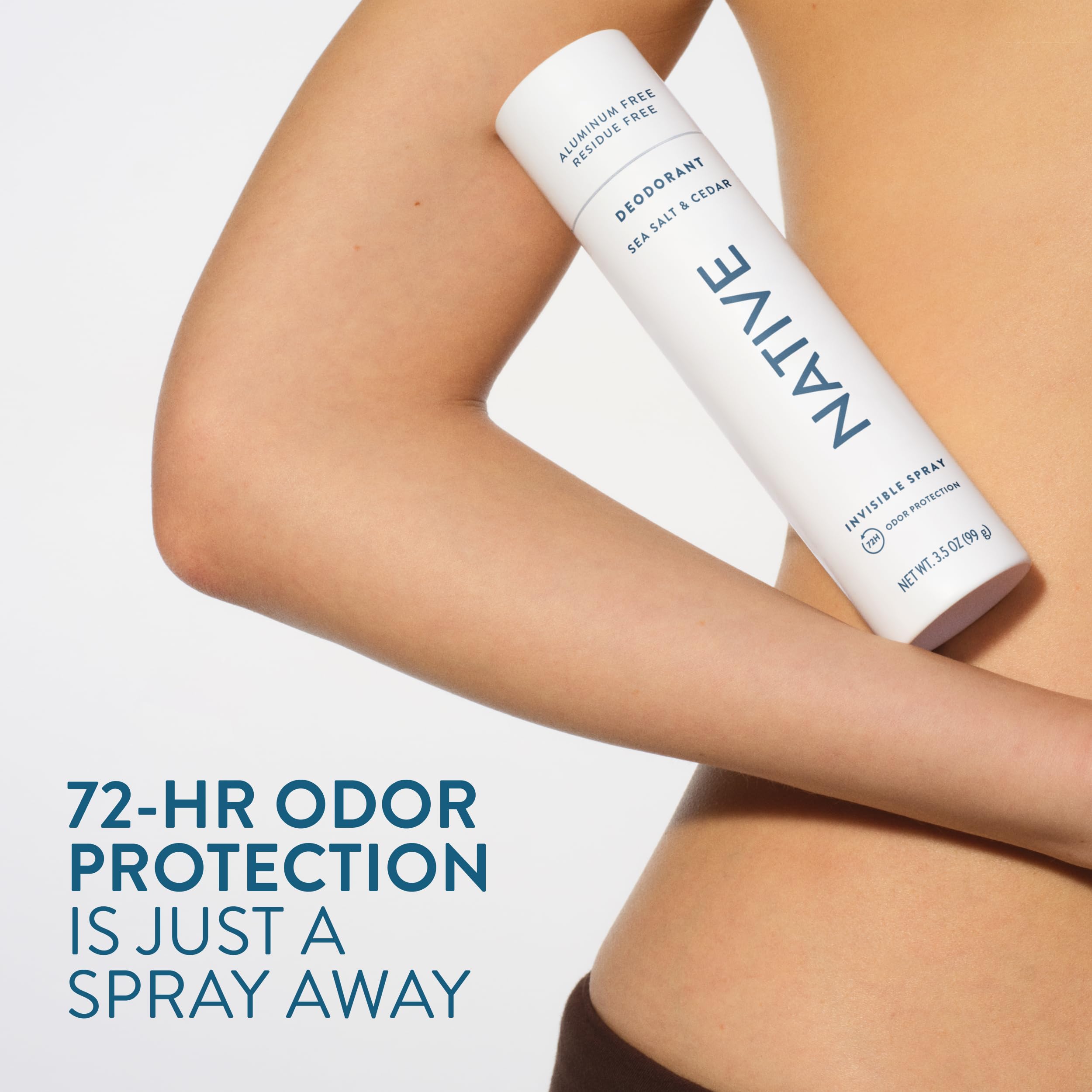 Native Sea Salt Cedar application covers underarms and body with refreshing scent