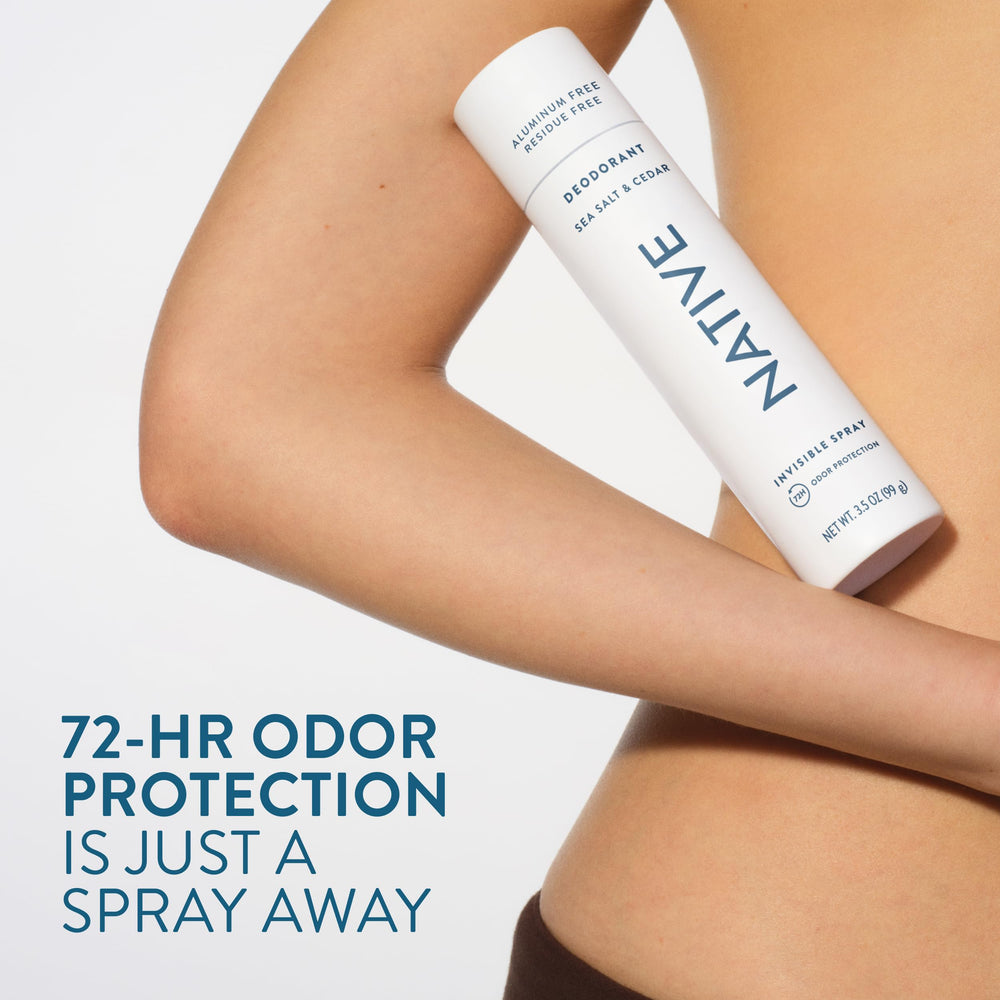 Native Sea Salt Cedar application covers underarms and body with refreshing scent