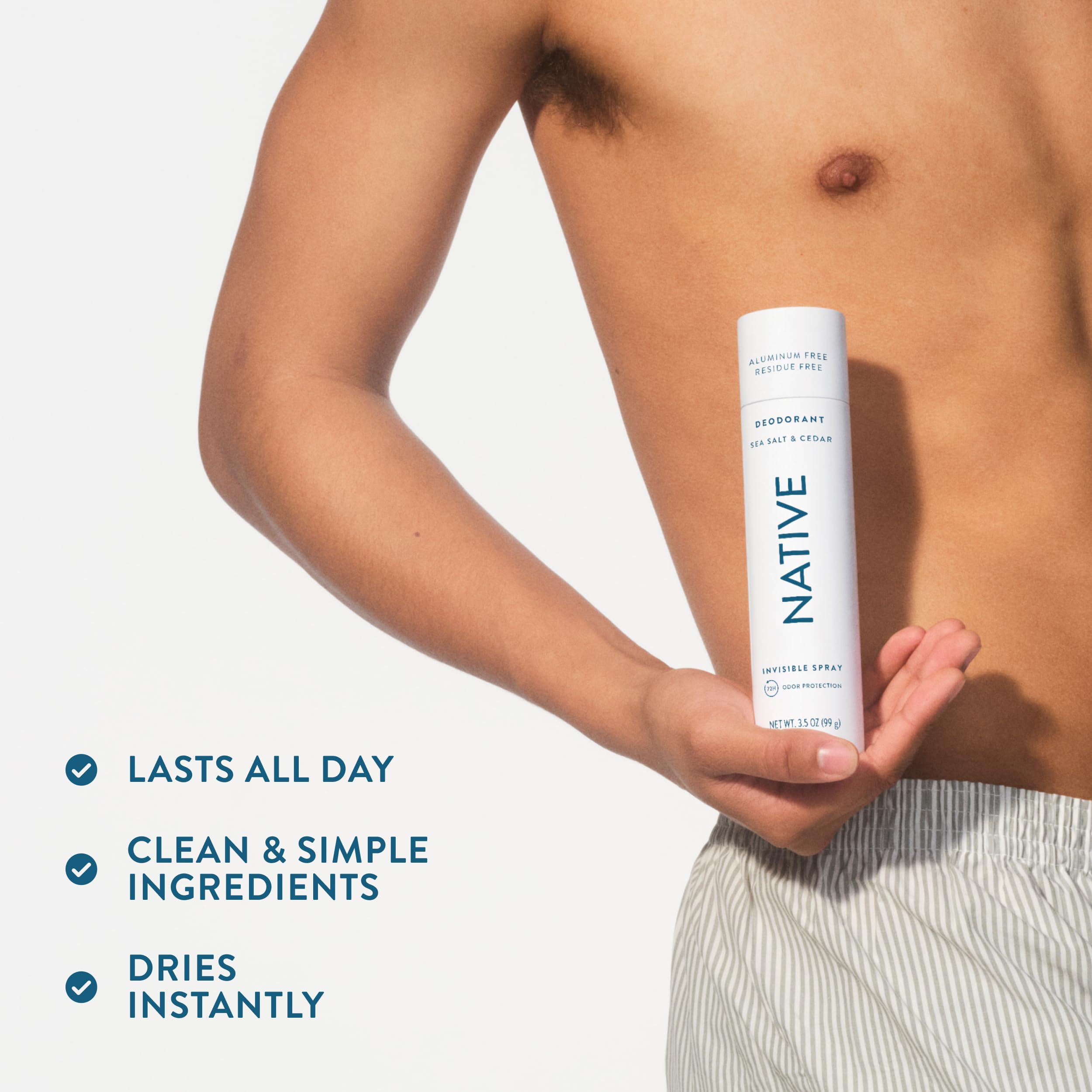 Native Sea Salt Cedar body spray offers crisp citrus-wood aroma
