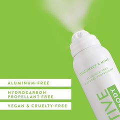 Native deodorant spray application being held, easy to use