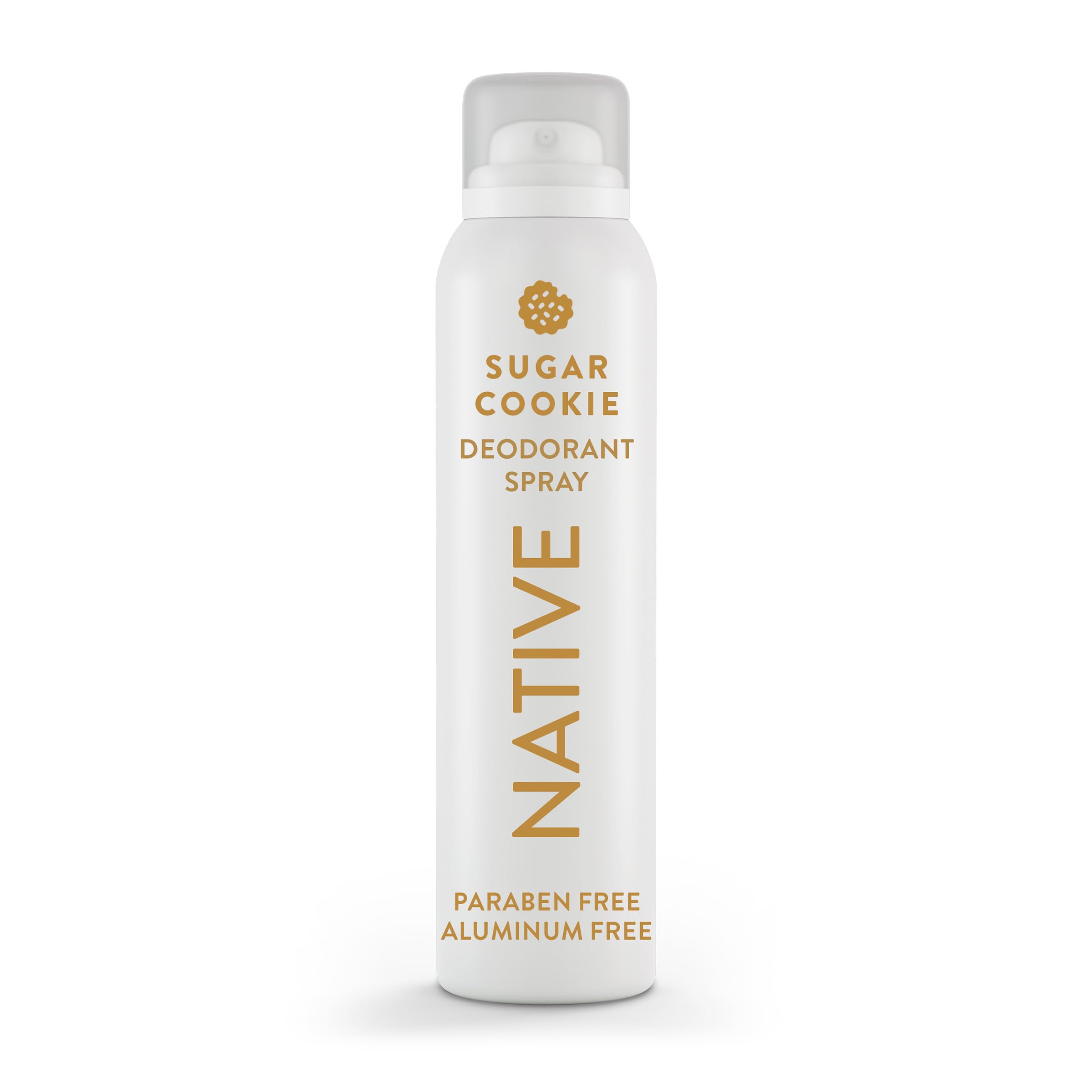 Native deodorant spray holiday edition sugar cookie bottle, aluminum-free freshness for everyday wear.