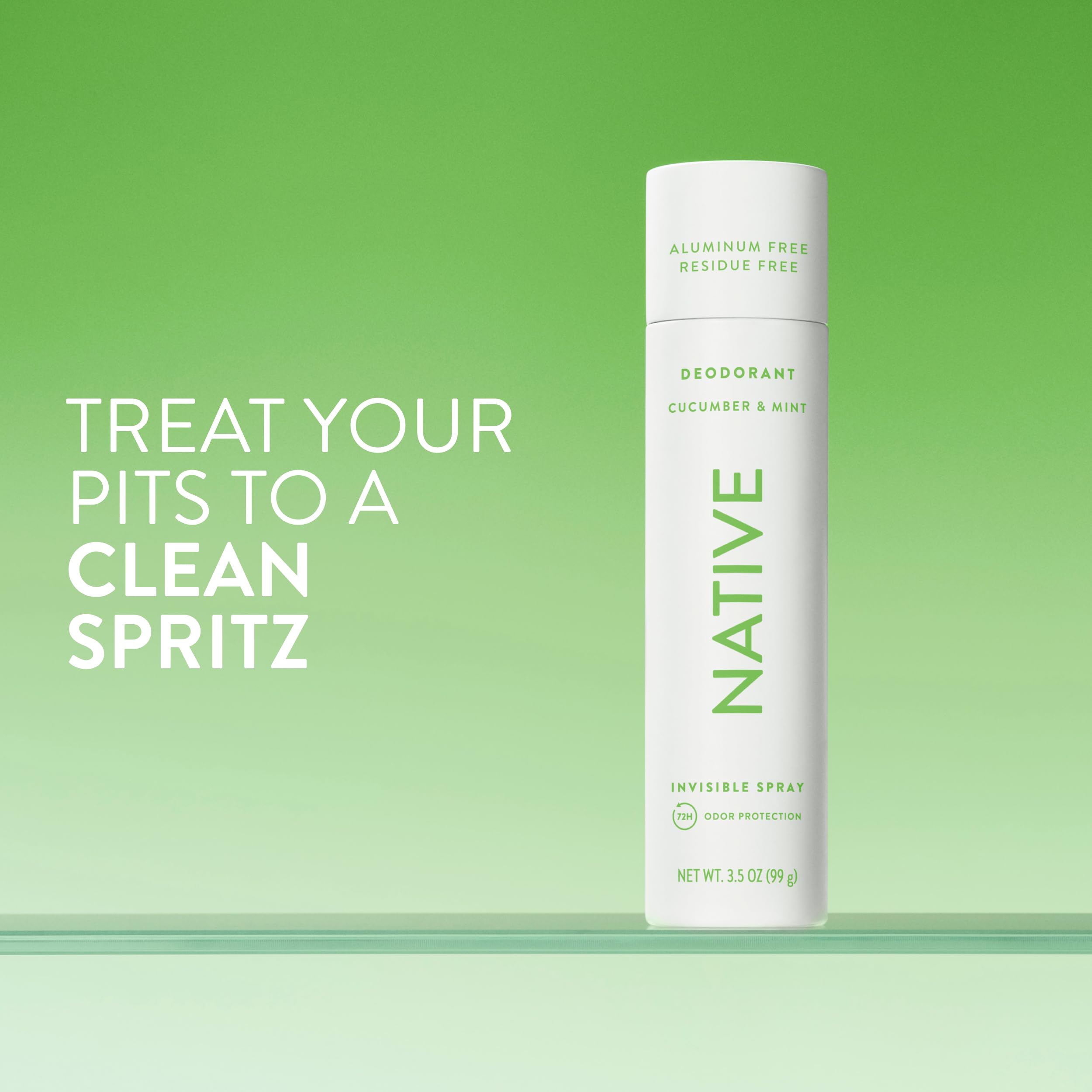 Native deodorant underarm-application demonstrates quick-dry, residue-free wear
