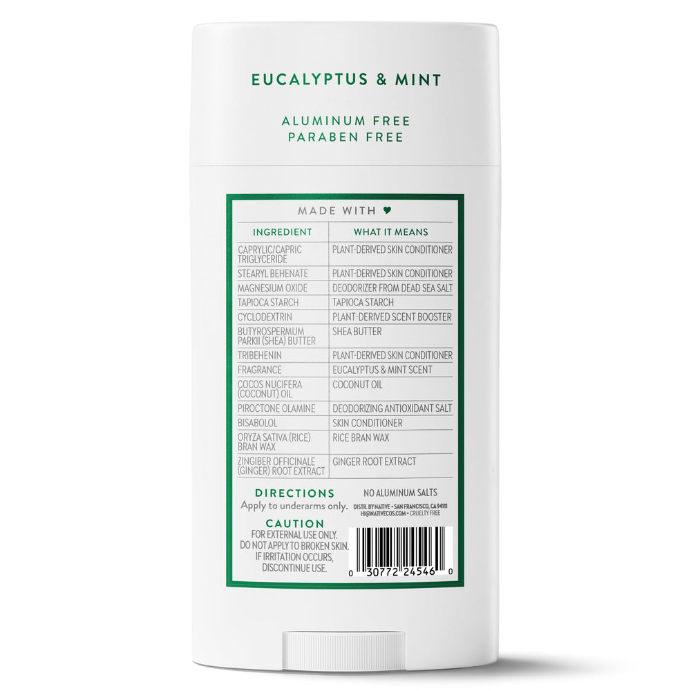 Silky-smooth finish without visible residue on skin from Native deodorant