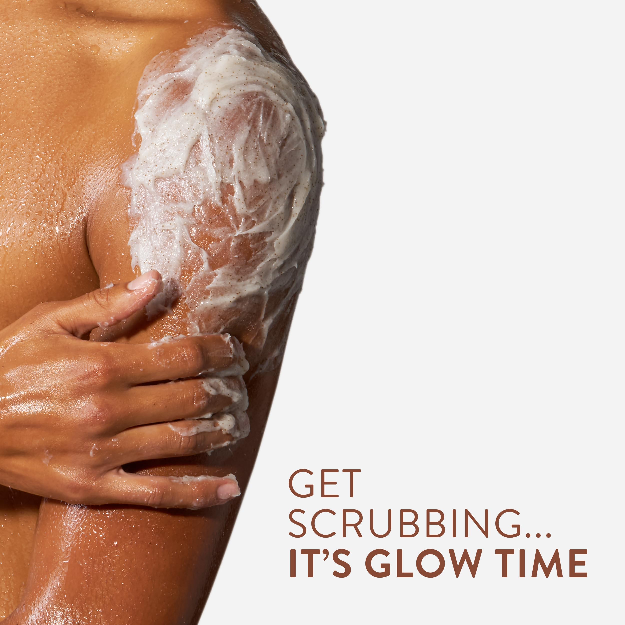 Native detoxifying exfoliating body scrub texture closeup highlights gentle particles for smooth skin
