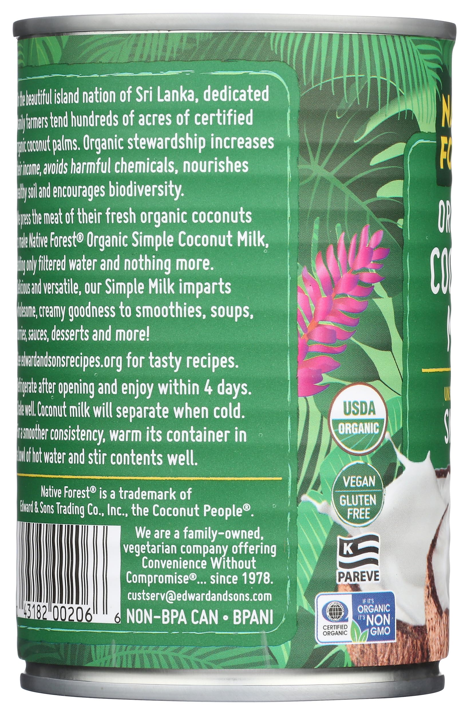 Native Forest coconut milk on a kitchen counter, convenient pantry staple.